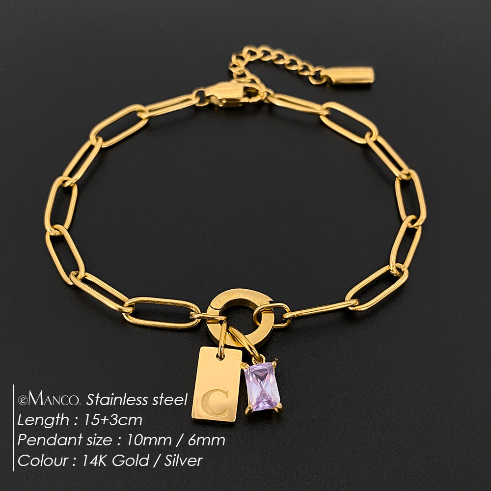 Rhinestone Buchstaben Armband – Bild 7 | LuxeStyle