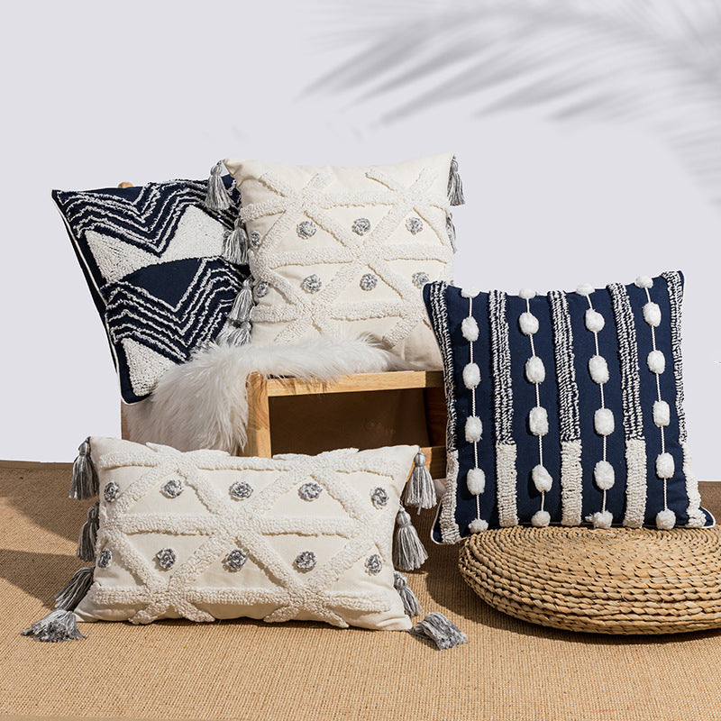 Boho Kissenhülle mit geometrischem Muster – Bild 3 | LuxeStyle