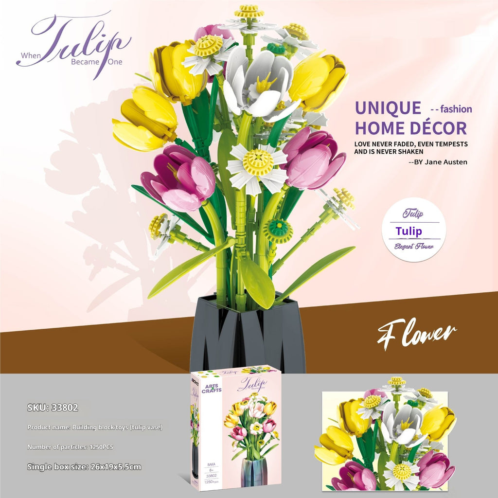Tulpen-Rose Puzzle Bausteine – Bild 4 | LuxeStyle