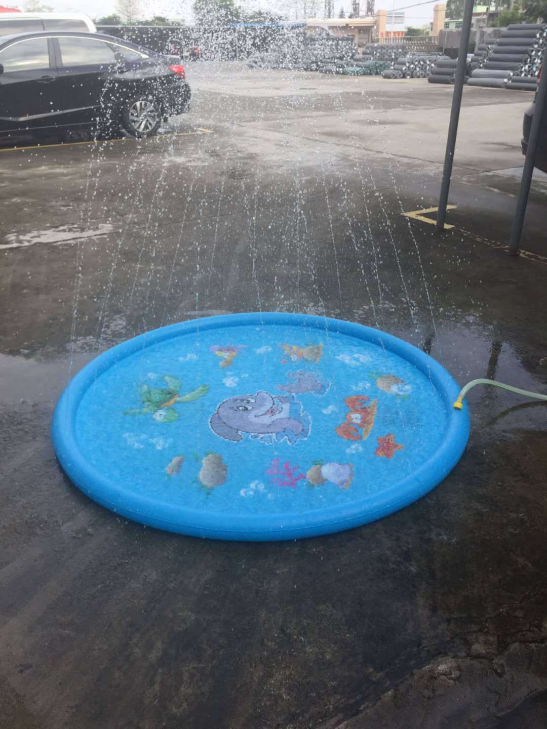 Sprühmatte für Kinder mit Meerestieren