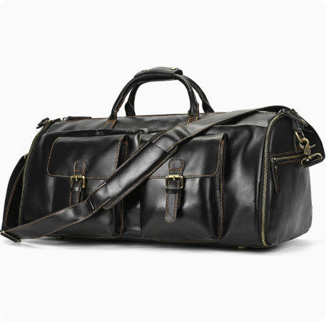Vintage Reise-Sporttasche Leder faltbar – Bild 6 | LuxeStyle