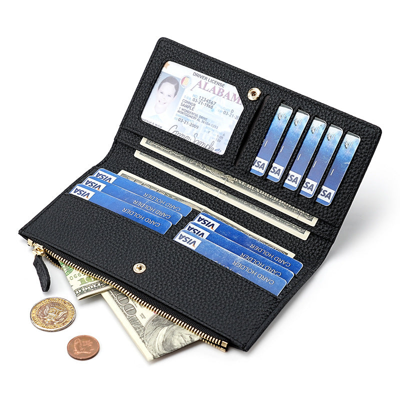 Weibliches Kuhleder Anti-Diebstahl-Longwallet – Bild 4 | LuxeStyle