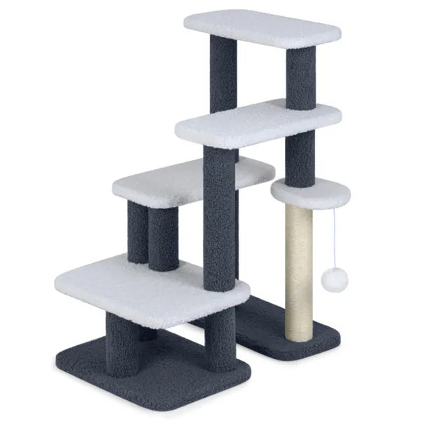 2-in-1 Katzenstufen & Kratzbaum mit Sisal