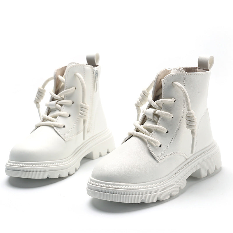 Kinderstiefel mit Frontbinde, TPR-Sohle, Mikrofasertops – Bild 6 | LuxeStyle