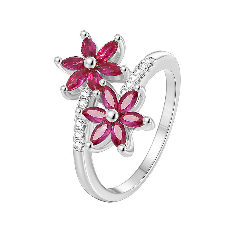 Mori Style Blumenring mit Zirkonia – Bild 6 | LuxeStyle