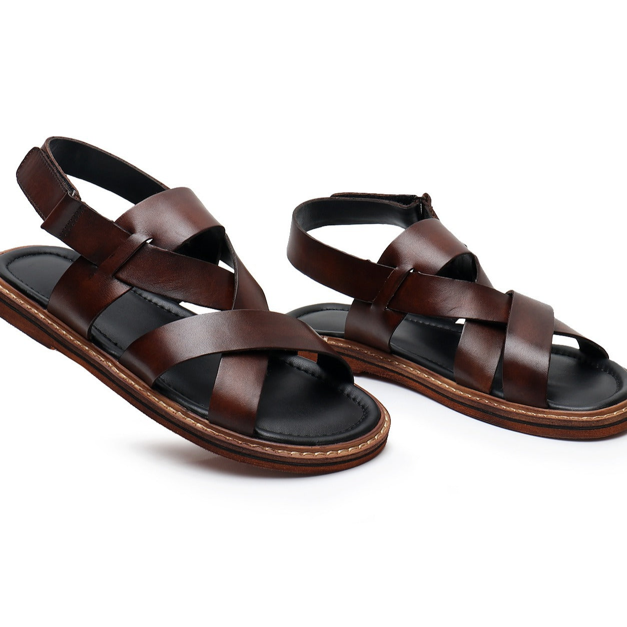 Sommer-Sandalen aus echtem Leder für Herren