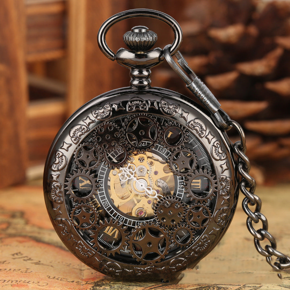 Retro Flip Halsketten-Taschenuhr