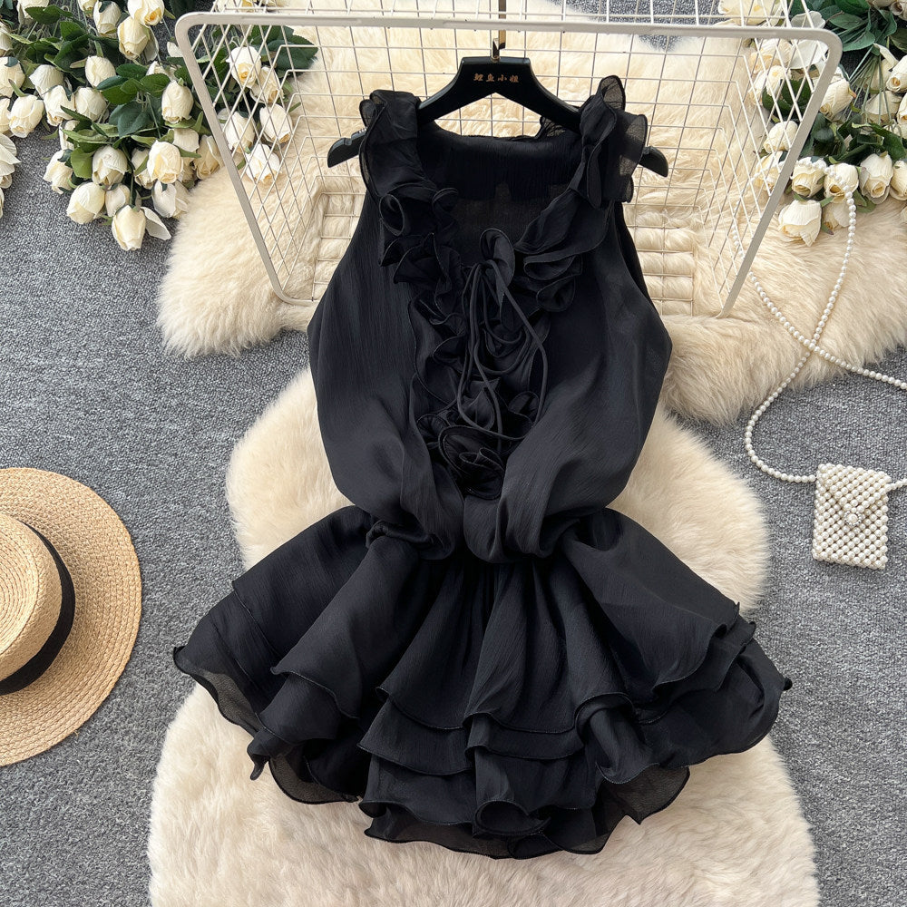 Ärmelloses Rüschenkleid im französischen Stil – Bild 7 | LuxeStyle
