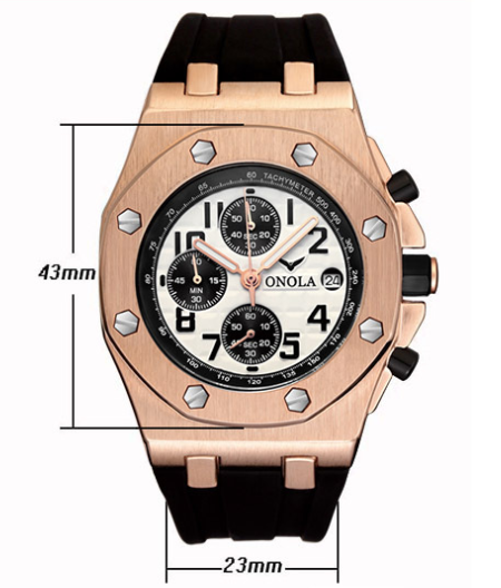 Quarzuhr mit Silikonarmband, wasserdicht – Bild 6 | LuxeStyle