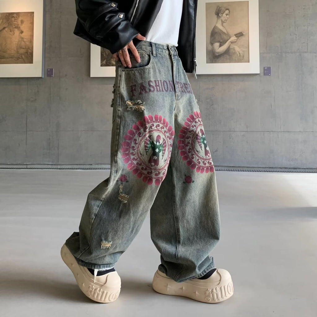 Loose-Fit Denim-Hose für Herren
