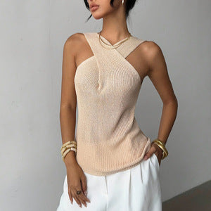 Halterneck-Pullover, Strick, Damen