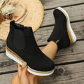 Mid-Calf Wedge Stiefeletten – Bild 10 | LuxeStyle