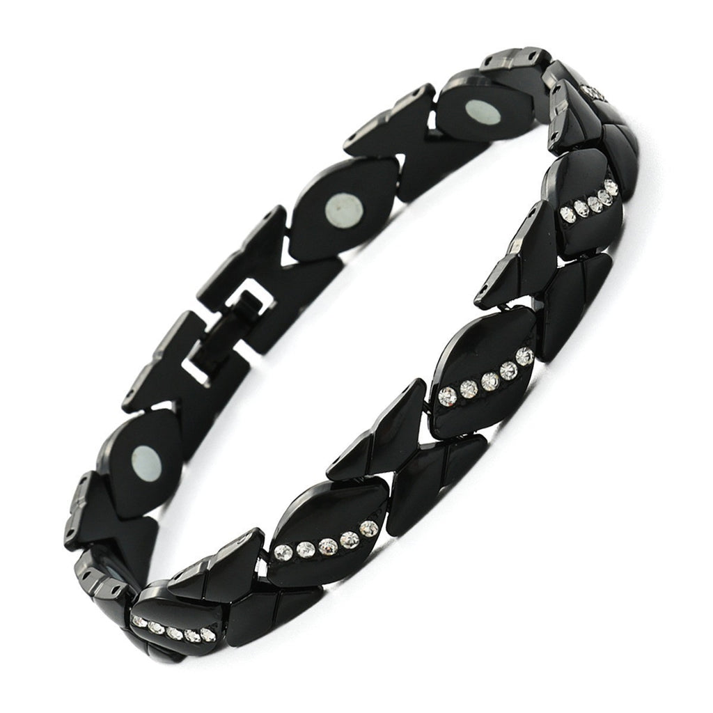 Magnetarmband mit Strass & Zinklegierung