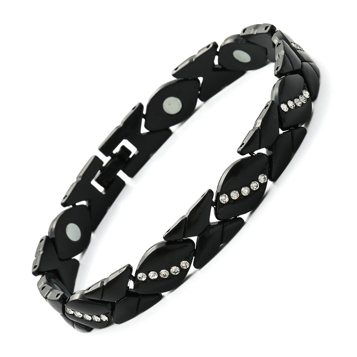 Magnetarmband mit Strass & Zinklegierung