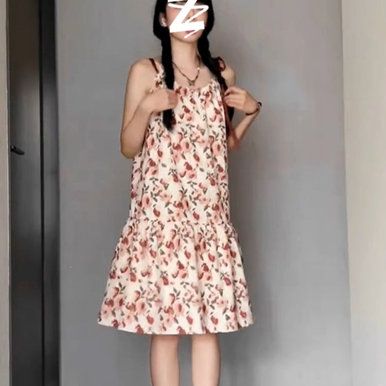 Florales Slim-Fit Trägerkleid für Damen | LuxeStyle