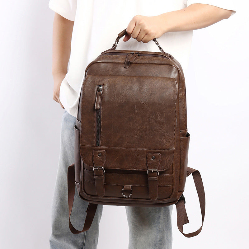 Männlicher Business-Rucksack aus PU-Leder – Bild 6 | LuxeStyle