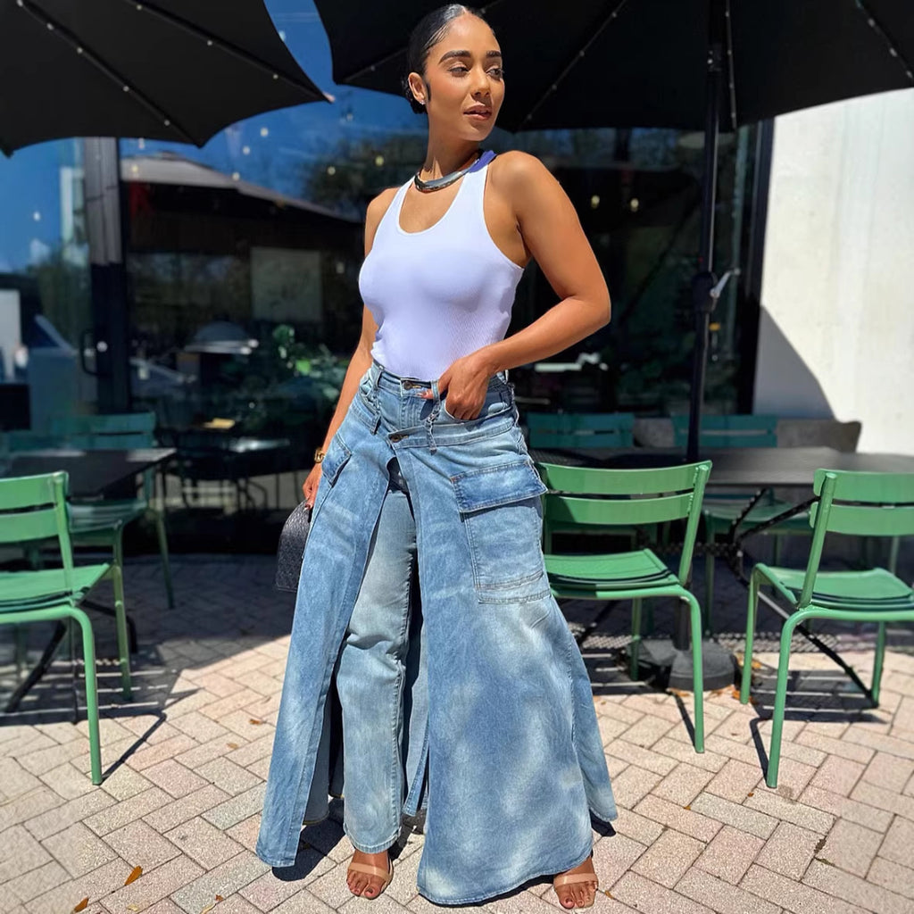 Culotte-Rock aus Denim