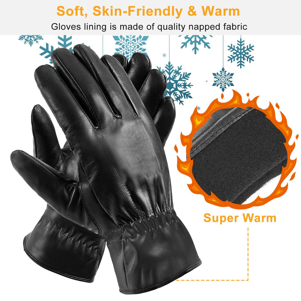 Unisex Lederhandschuhe Winter