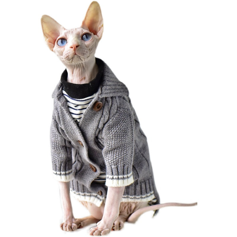 Vier Jahreszeiten Cardigan für haarlose Katzen | LuxeStyle