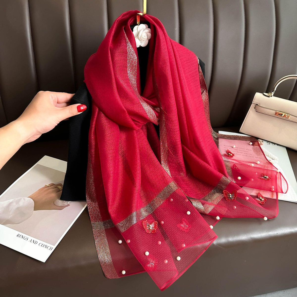 Bunter Schmetterlingssilk-Schleier – Bild 7 | LuxeStyle