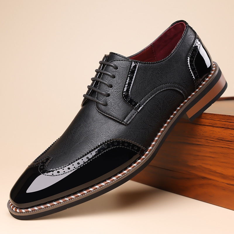 Business-Freizeit Lederschuhe mit spitzer Zehenkappe – Bild 1 | LuxeStyle