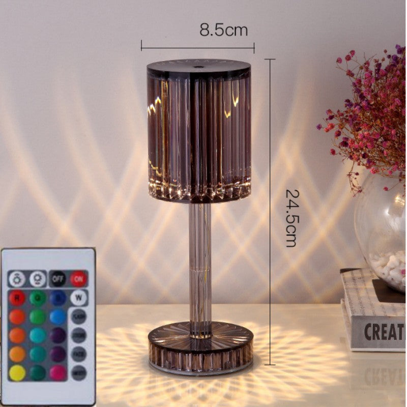 Kristall-Tischlampe mit Touch-Funktion