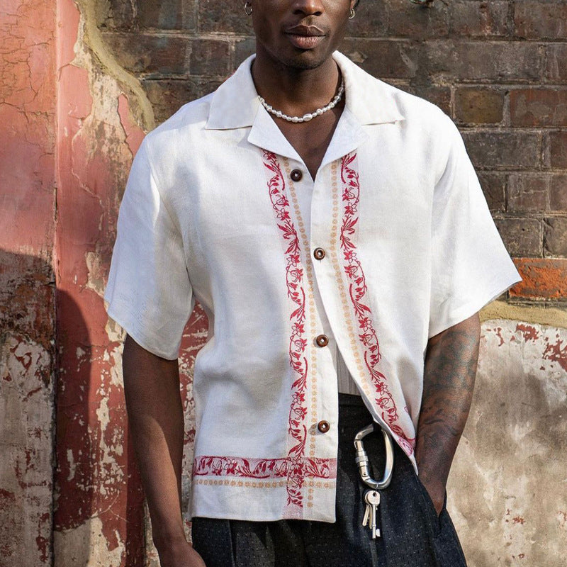 Kurzarm-Shirt mit Knopfleiste – Bild 3 | LuxeStyle