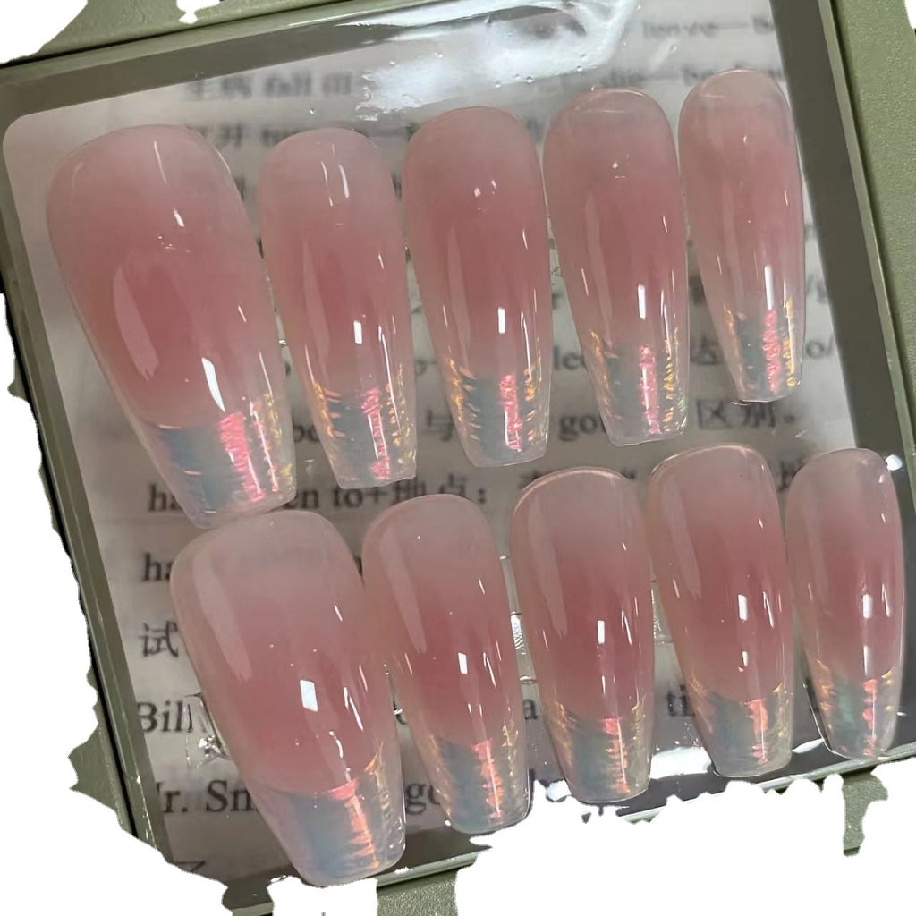 Blush Pleated French – handgemachte Fake Nails – Bild 2 | LuxeStyle