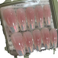 Blush Pleated French – handgemachte Fake Nails – Bild 2 | LuxeStyle