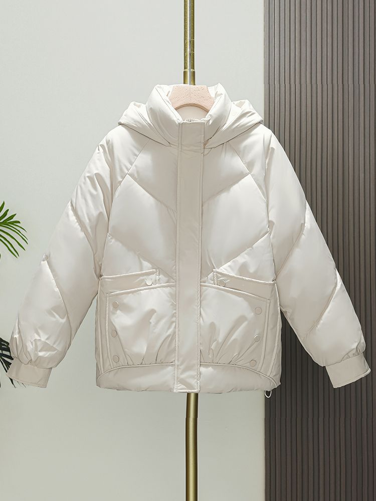 Gefütterte kurze Kapuzenjacke im Loose Fit