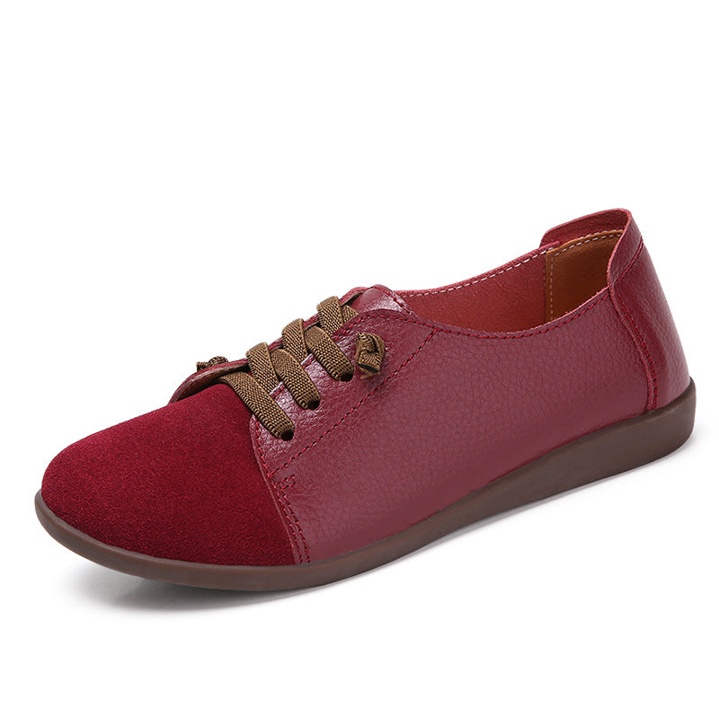 Weisse Freizeit-Halbschuhe aus Leder