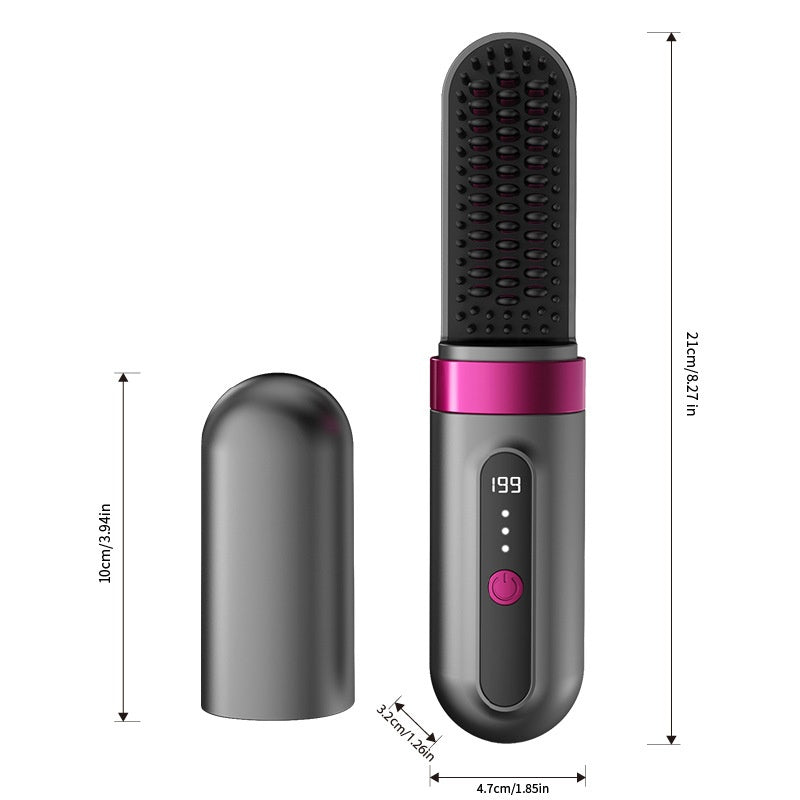 Kabelloser 2-in-1 Haarglätter und Lockenstab mit Ionen