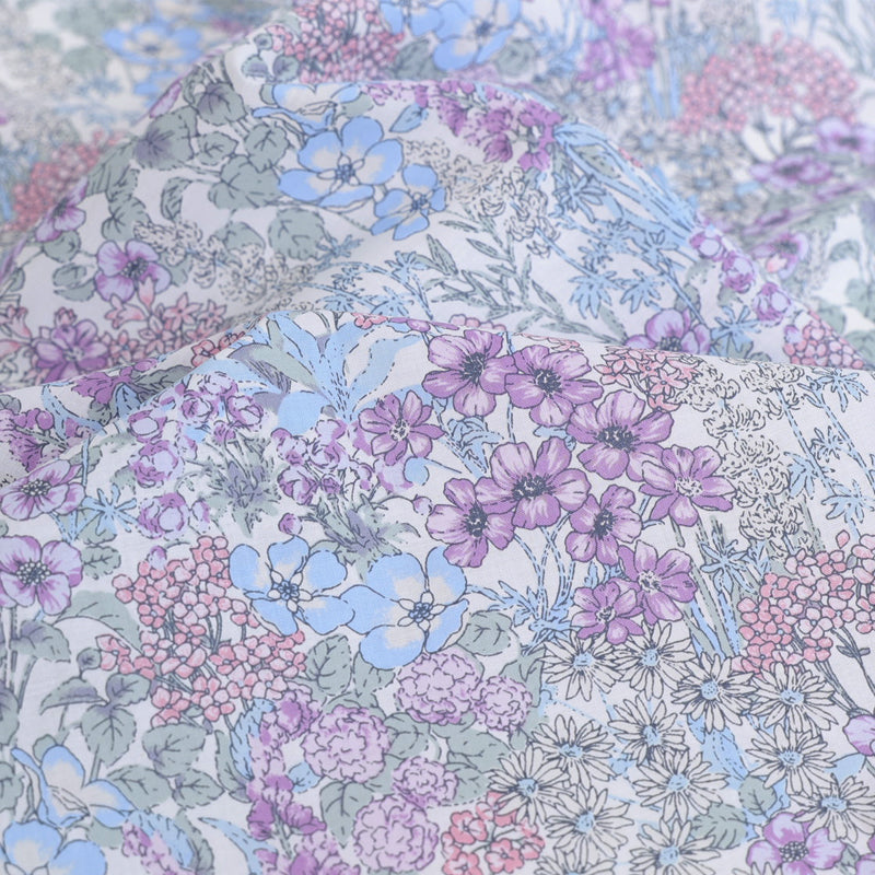 Hochwertiger Baumwollstoff "Dream Garden Purple" – Bild 2 | LuxeStyle
