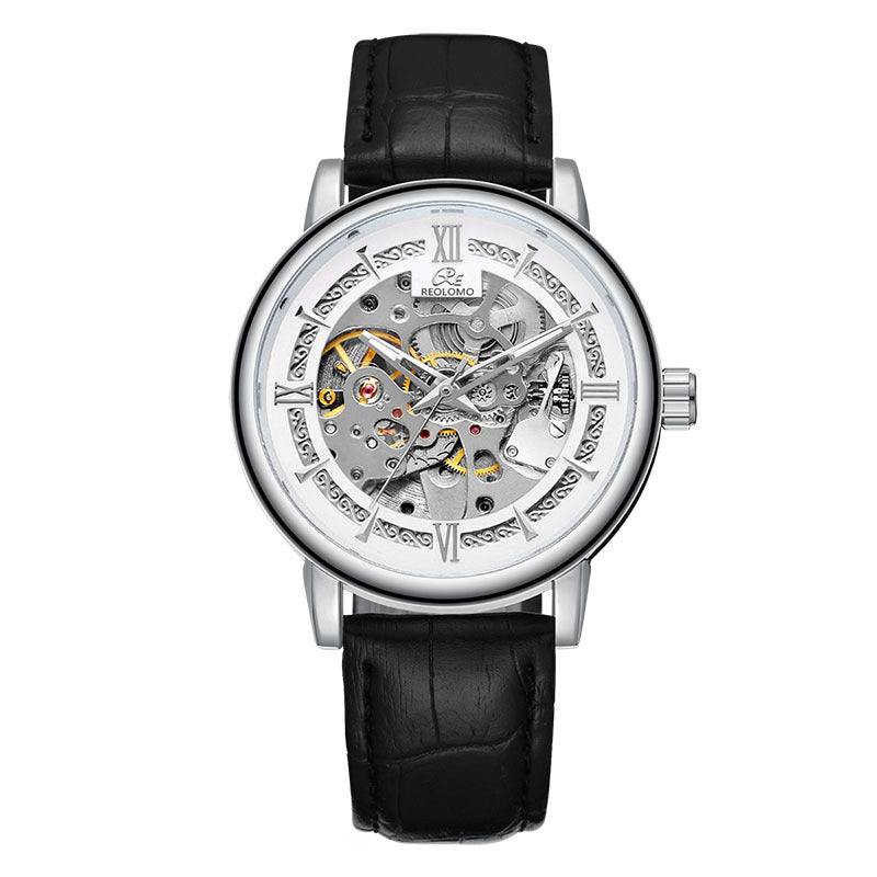 Mechanische Herrenuhr im Skelett-Design
