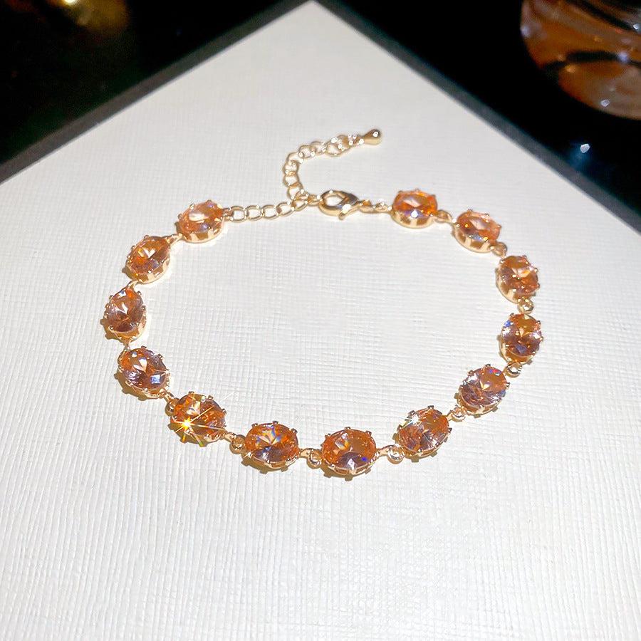 Diamantförmiges Zirkonia-Armband, minimalistisch, verspielt