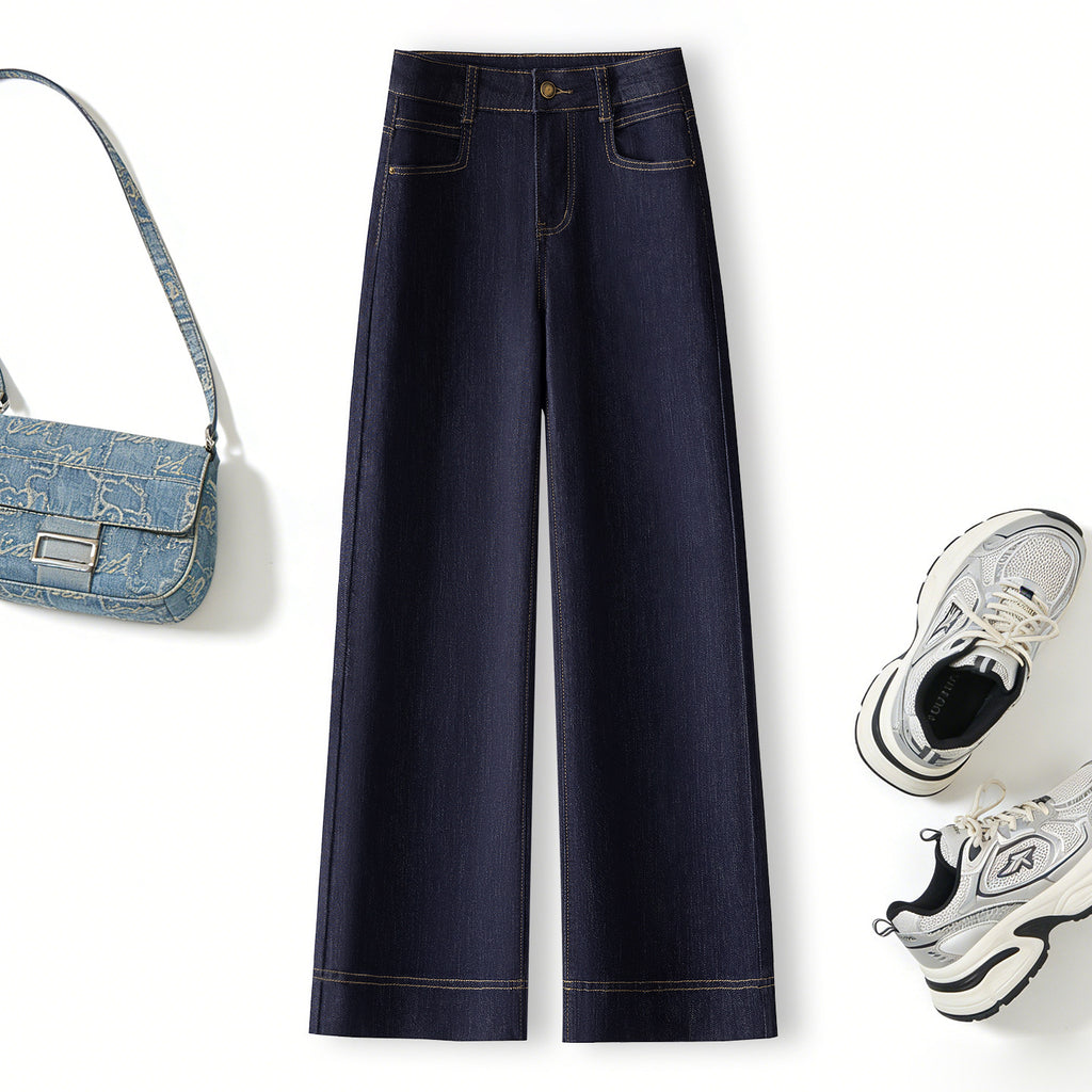 Cropped Wide-Leg Jeans mit hoher Taille