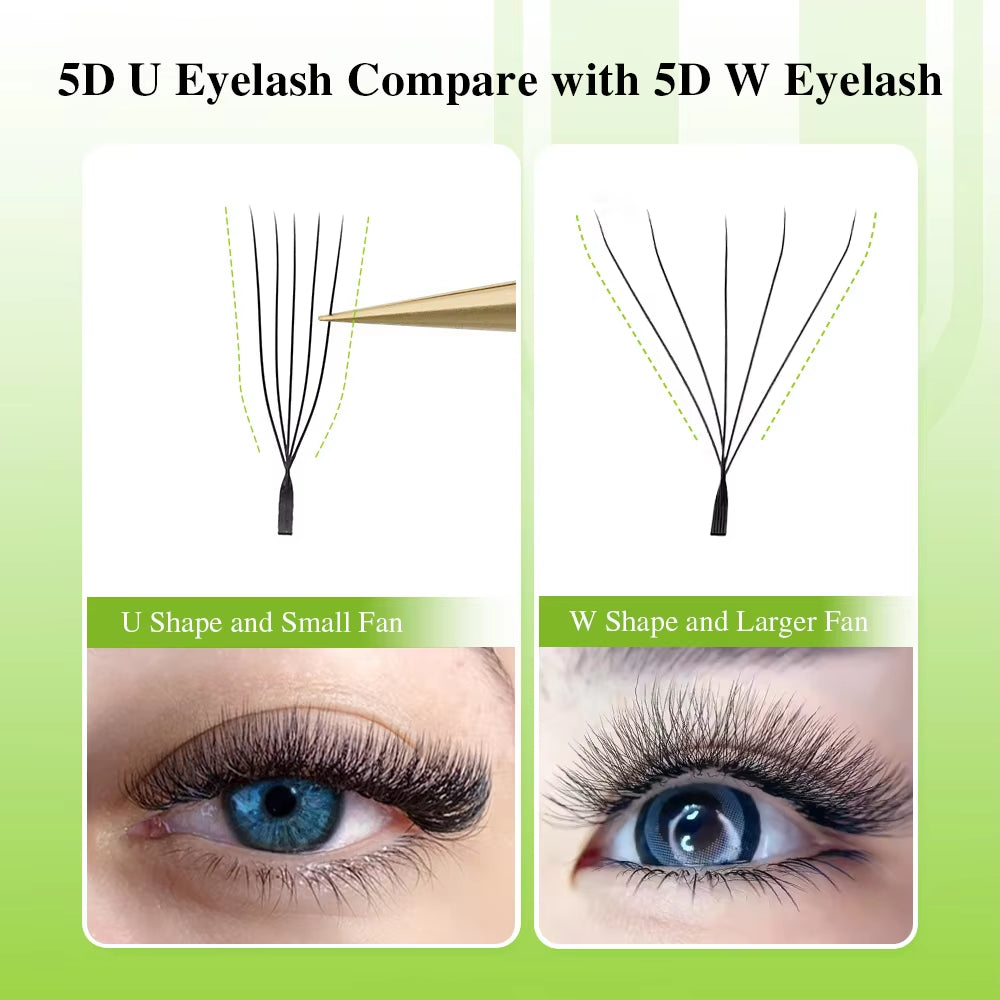 U-förmige Blatt Wimpernverlängerungen