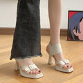 Suede Stiletto Sandalen