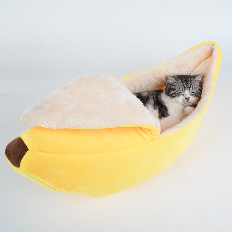 Bananen-Haustierbett, waschbar