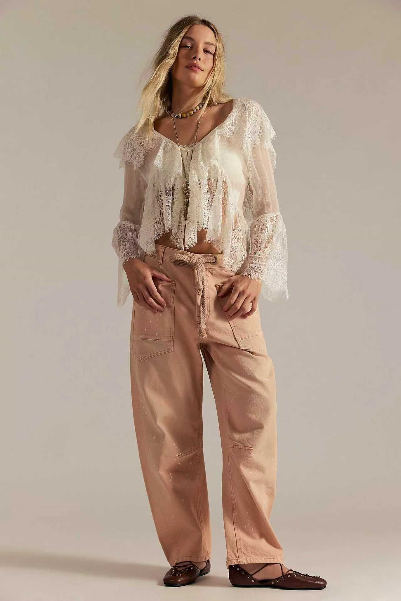 Vintage-Patchwork Jeans