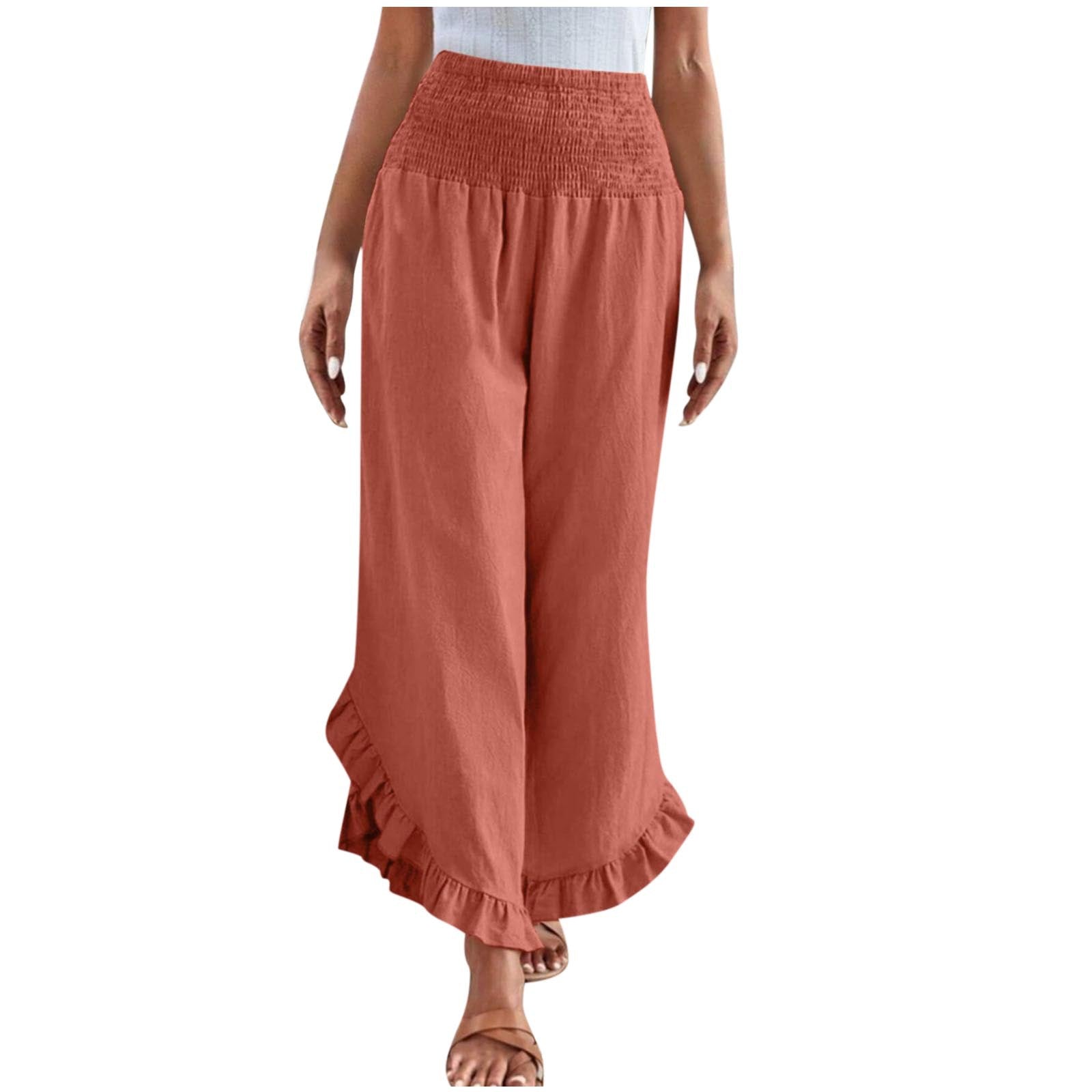 High-Waist Hose mit asymmetrischem Saum