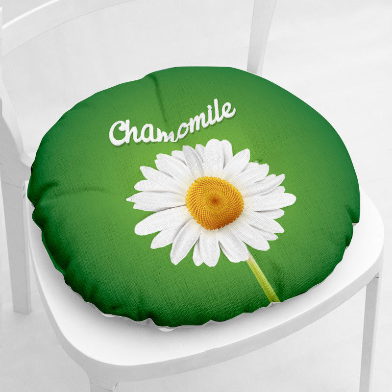 Sitzkissen Daisy aus Baumwoll-Leinen