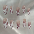 Handgemachte Mandel French Manicure · Press-on-Nägel | LuxeStyle