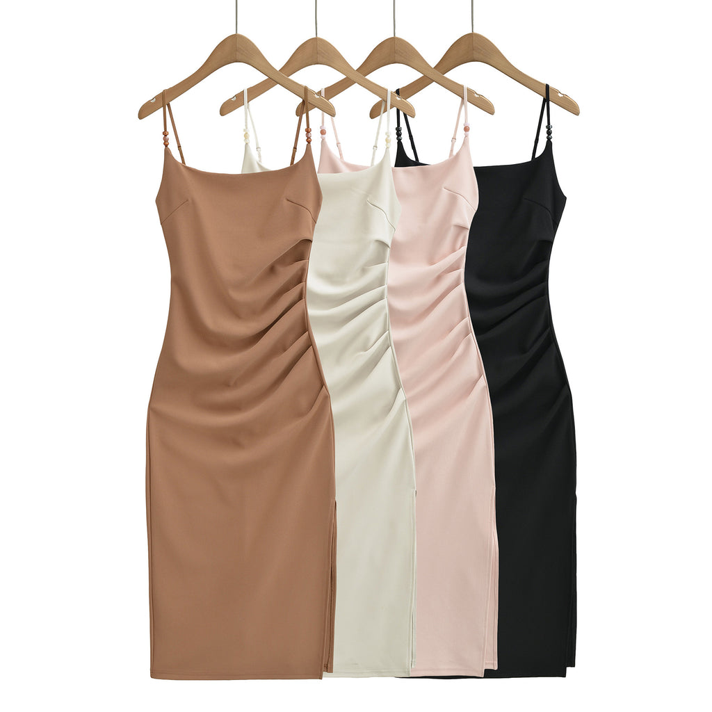 Pleated Midi-Kleid