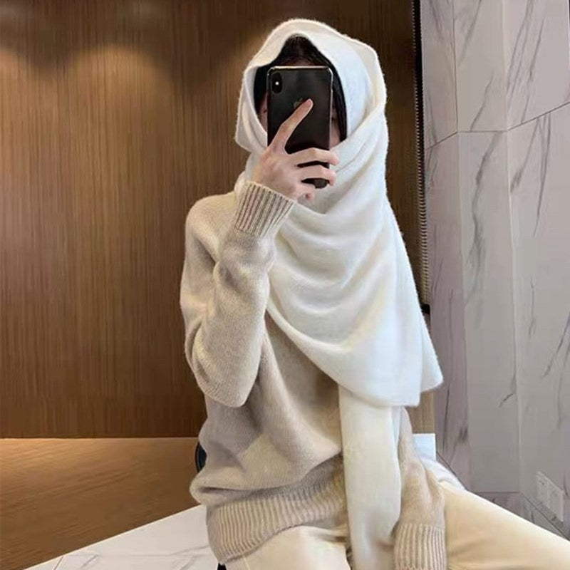 Wollschal für Winter – einfarbig – Bild 5 | LuxeStyle