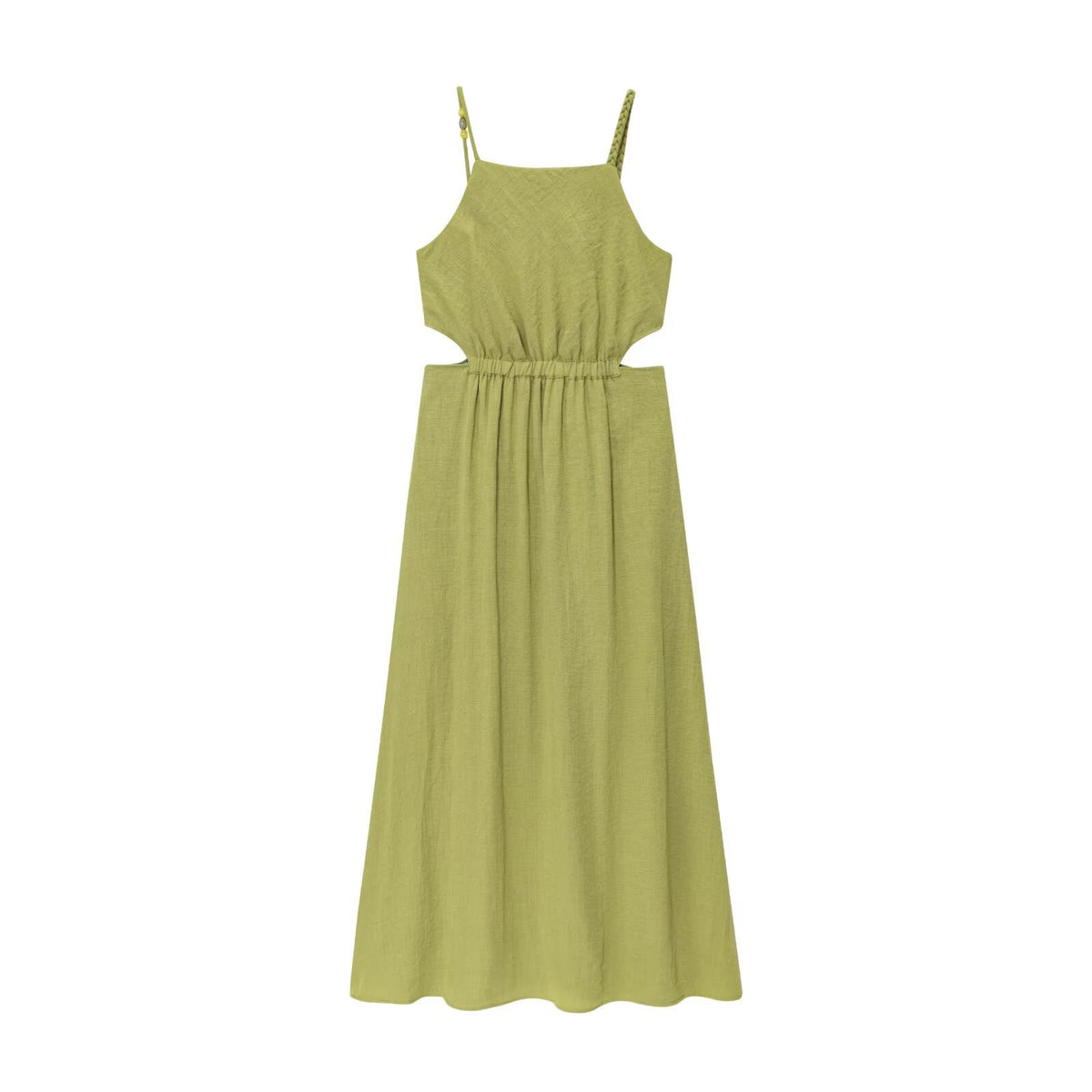 Ausgeschnittenes Casual-Kleid mit Spaghettiträgern | LuxeStyle