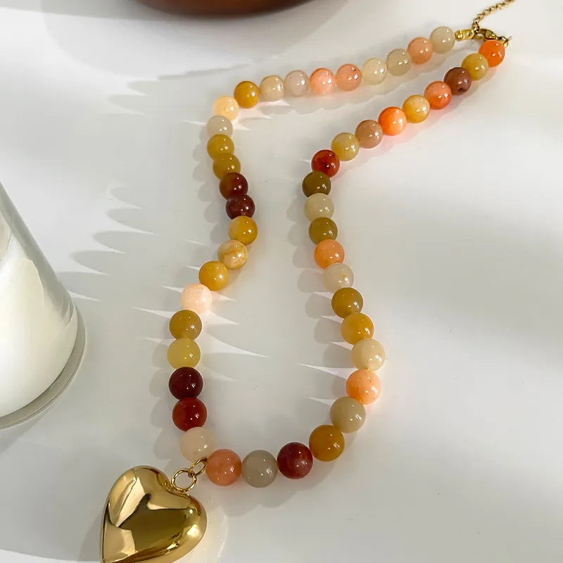 Herz-Anhänger-Halskette mit handgemachter Kette | LuxeStyle