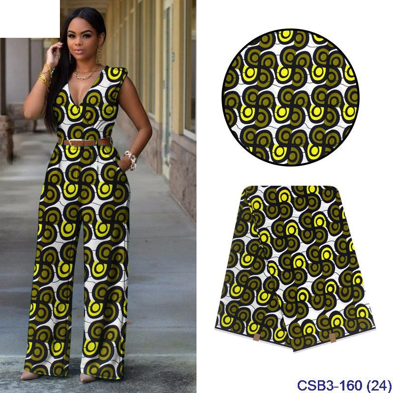 Afrikanischer Baumwoll-Wax-Stoff mit Geometrie-Print – Bild 5 | LuxeStyle