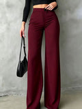 Elegante High-Waist Hose mit weitem Bein