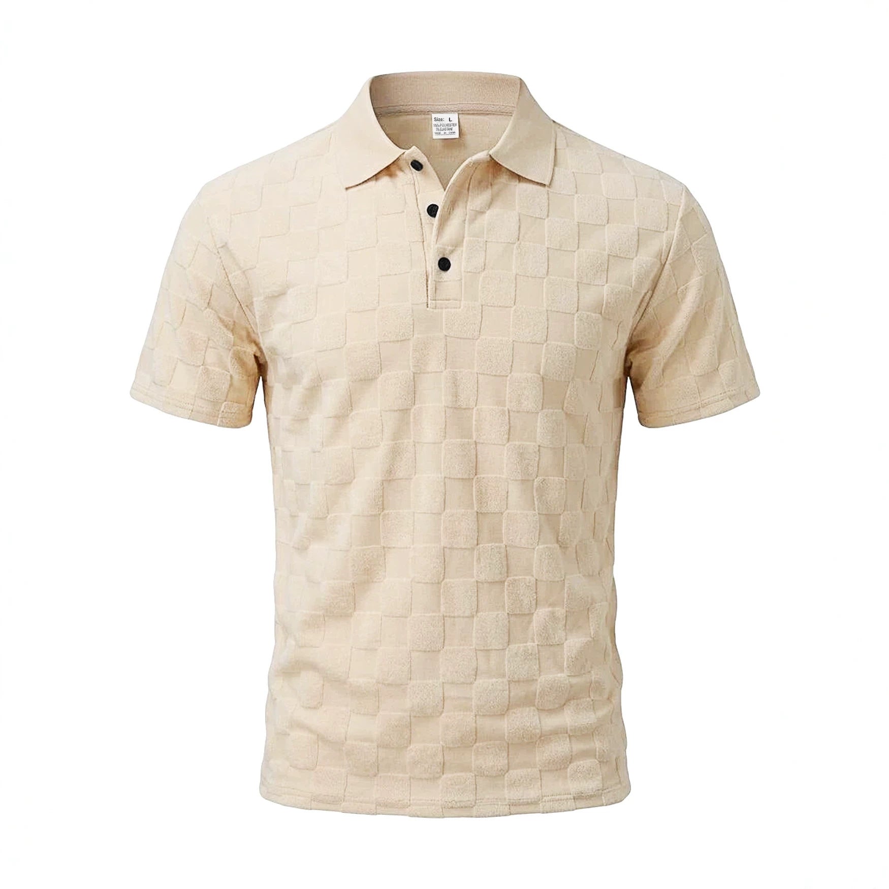 Herren Jacquard Polo-Shirt mit Reverskragen